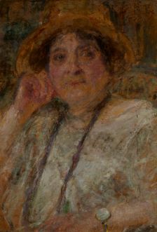 Portrait of Mrs Goscienska, after 1925. Creator: Olga Boznanska