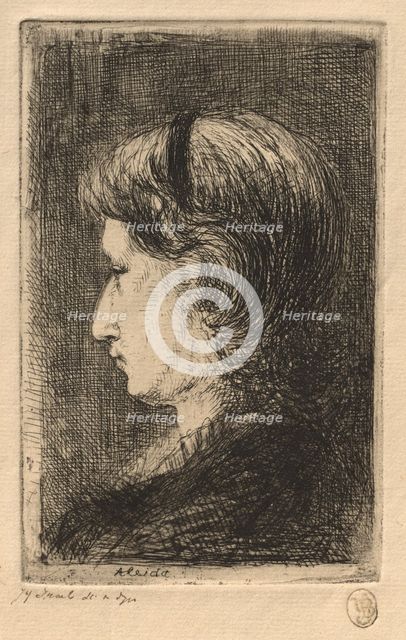Portrait of Mrs. Israëls, 1875. Creator: Jozef Israëls (Dutch, 1824-1911).