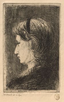 Portrait of Mrs. Israëls, 1875. Creator: Jozef Israëls (Dutch, 1824-1911)