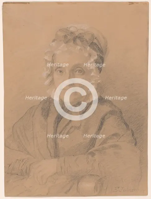 Portrait of Mrs. Jeremiah Chandler, 1847. Creator: Eastman Johnson.