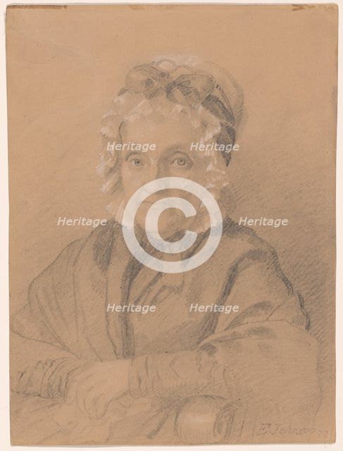 Portrait of Mrs. Jeremiah Chandler, 1847. Creator: Eastman Johnson.