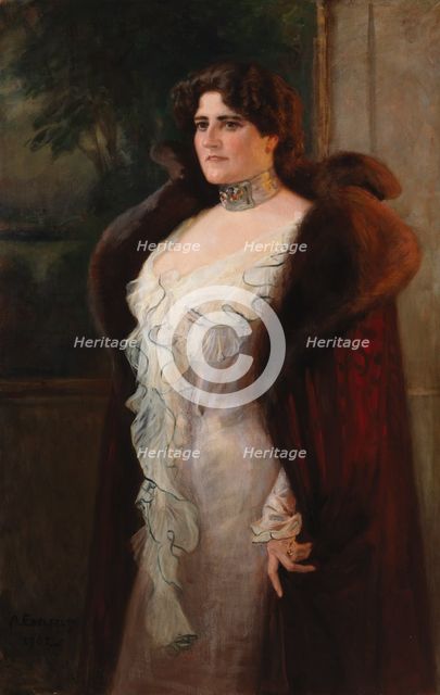 Portrait of Mrs. Lydia Nilsson Keirkner, 1902. Creator: Albert Edelfelt.