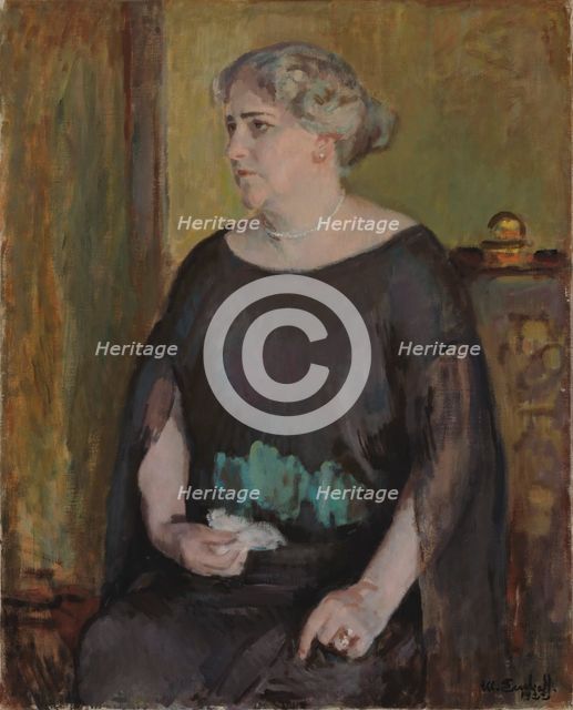 Portrait of Mrs. Lydia Keirkner, 1922. Creator: Magnus Enckell.