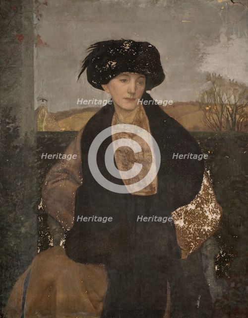 Portrait Of Mrs Lester Of Slad Valley, Stroud, 1914. Creator: Harry Payne.