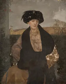 Portrait Of Mrs Lester Of Slad Valley, Stroud, 1914. Creator: Harry Payne