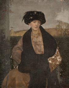 Portrait Of Mrs Lester Of Slad Valley, Stroud, 1914. Creator: Harry Payne