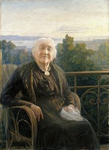 Portrait of Mrs Lina Bruun, 1901. Creator: Otto Valstad