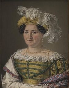 Portrait of Mrs. Pauline Hagen, 1825. Creator: Christian Albrecht Jensen