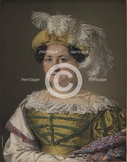 Portrait of Mrs. Pauline Hagen, 1825. Creator: Christian Albrecht Jensen.