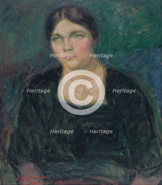 Portrait of Mrs. Rydeng, 1913. Creator: Jalmari Ruokokoski.