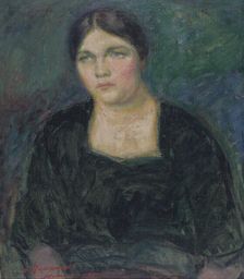Portrait of Mrs. Rydeng, 1913. Creator: Jalmari Ruokokoski