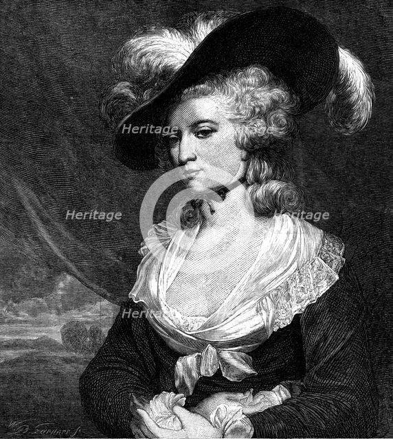 Portrait of Mrs. Robinson, by Sir Joshua Reynolds, 1872. Creator: William Biscombe Gardner.