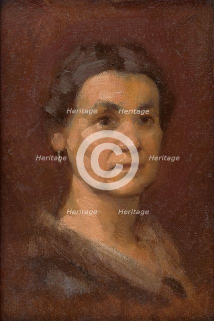 Portrait of Mrs. Srobárová, after 1900. Creator: Milan Thomka Mitrovsky.