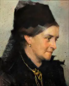 Portrait of Mrs. V. Heise, born Hage (1838-1912), n.d., c1880. Creator: Frans Schwartz