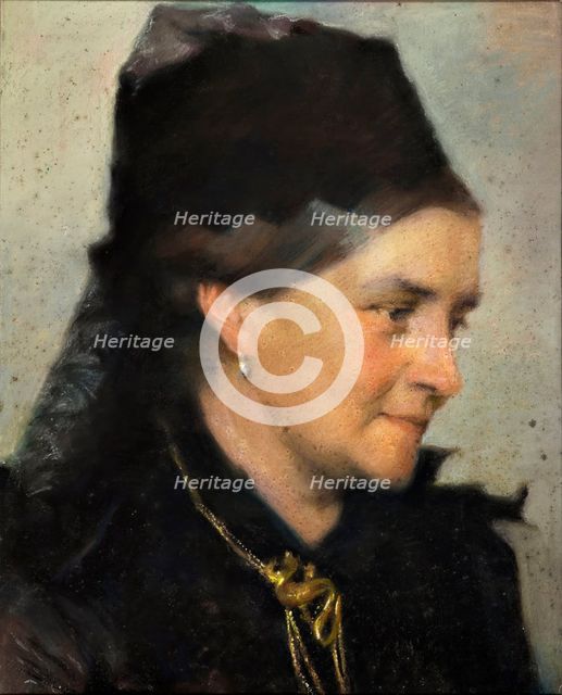 Portrait of Mrs. V. Heise, born Hage (1838-1912), n.d., c1880. Creator: Frans Schwartz.