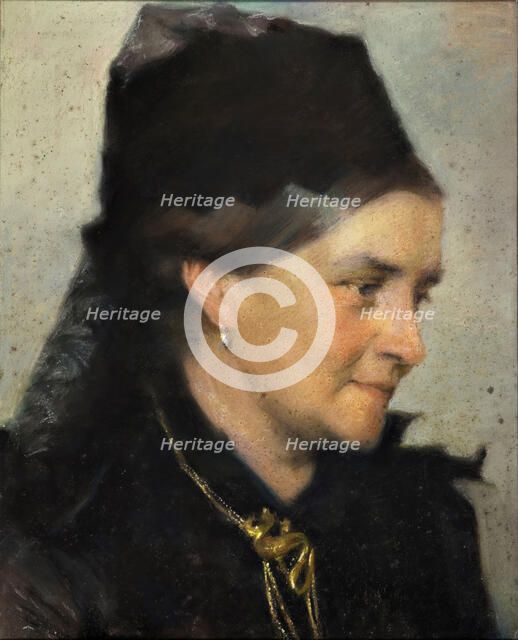Portrait of Mrs. V. Heise, born Hage (1838-1912), n.d., c1880. Creator: Frans Schwartz.