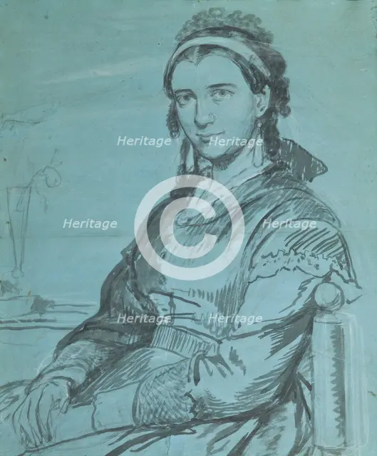 Portrait of Mrs. Ville Heise (1838-1912), n.d.. c1860. Creator: Wilhelm Marstrand.