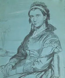 Portrait of Mrs. Ville Heise (1838-1912), n.d.. c1860. Creator: Wilhelm Marstrand