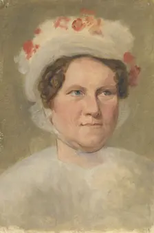 Portrait of Mrs Winther, Undated. Creator: Johan Ludvig Gebhard Lund