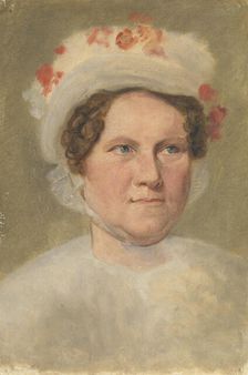 Portrait of Mrs Winther, Undated. Creator: Johan Ludvig Gebhard Lund