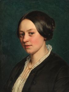 Portrait of Ms Gad, born Tvermoes, c1860. Creator: Jorgen Pedersen Roed