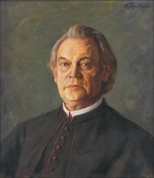 Portrait of Msgr. Kolíska, 1928. Creator: Stefan Polkorab