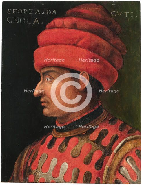 Portrait of Muzio Attendolo Sforza (1369-1424), 16th century. Creator: Anonymous.
