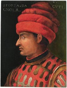 Portrait of Muzio Attendolo Sforza (1369-1424), 16th century. Creator: Anonymous