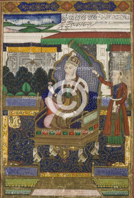 Portrait of Mughal emperor Bahadur Shah II (1775-1862), c1860. Creator: Anonymous.