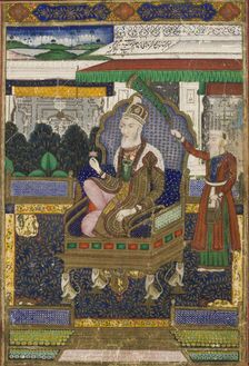 Portrait of Mughal emperor Bahadur Shah II (1775-1862), c1860. Creator: Anonymous