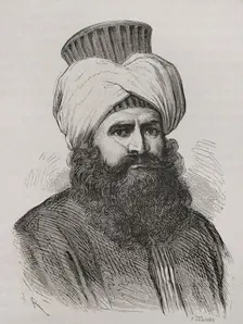 Portrait of Murad Bey Mohammed, (c1750-1801), Egyptian Mamluk chieftain, 1879. Creator: F Thomas