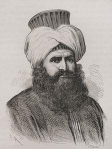 Portrait of Murad Bey Mohammed, (c1750-1801), Egyptian Mamluk chieftain, 1879. Creator: F Thomas