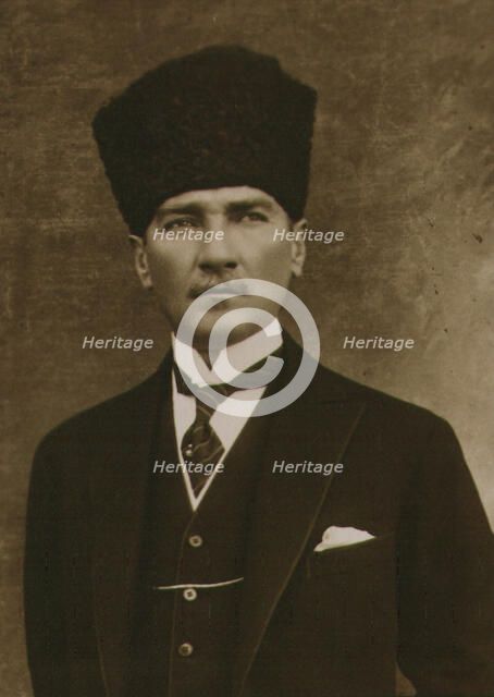 Portrait of Mustafa Kemal Atatürk, 1923. Creator: Anonymous.