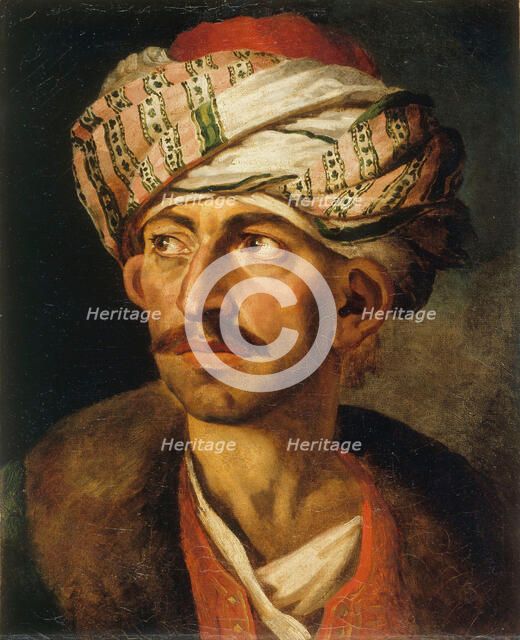 Portrait of Mustapha, 1819-1821. Creator: Géricault; Théodore (1791-1824).