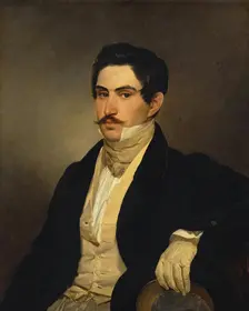 Portrait of N. A. Okhotnikov, 1827. Creator: Karl Briullov