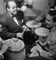 Portrait of Noro Morales and Humberto López Morales, Glen Island Casino(?), N.Y., ca. July 1947. Creator: William Paul Gottlieb