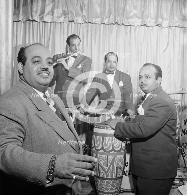 Portrait of Noro Morales, Ismael Morales, and Humberto López Morales, Glen Island Casino, N.Y., 1947 Creator: William Paul Gottlieb.