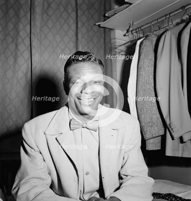 Portrait of Nat King Cole, Paramount Theater, New York, N.Y., ca. Nov. 1946. Creator: William Paul Gottlieb.