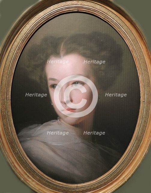 Portrait of Natalia Alexandrovna Pushkina, Countess of Merenberg (1836-1913), Daughter of poet, 1849 Artist: Makarov, Ivan Kosmich (1822-1897)