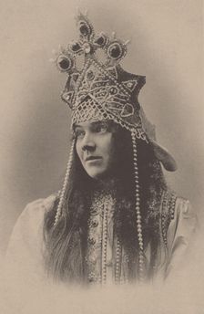Portrait of Nadezhda Ivanovna Zabela-Vrubel (1868-1913) as Marfa in the opera The Tsar's Bride, 1899 Creator: Anonymous