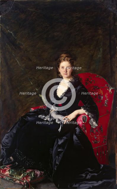 Portrait of Nadezhda Polovtsova, 1876. Creator: Charles Emile Auguste Carolus-Duran.