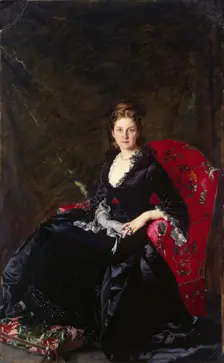 Portrait of Nadezhda Polovtsova, 1876. Creator: Charles Emile Auguste Carolus-Duran
