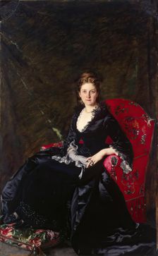 Portrait of Nadezhda Polovtsova, 1876. Creator: Charles Emile Auguste Carolus-Duran
