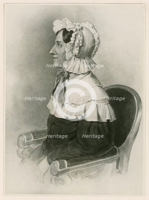 Portrait of Nannette Streicher (1769-1833), née Stein, 1829. Creator: Krones, Ludwig (1785-1837).