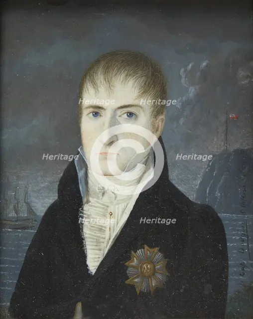 Portrait of Napoleon Bonaparte on the island of Saint Helena, 1820. Artist: Captain Dodgin (active ca 1820)
