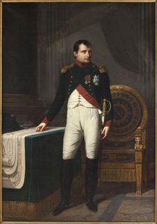Portrait of Napoleon I (1769-1821), in the uniform of a Colonel of the cavalry of the Guard, 1809. Creator: Robert Lefevre