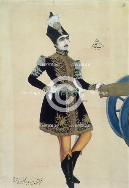 Portrait of Nasir Al-Din Shah Qajar, c1850. Creator: Unknown.