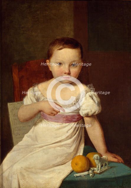 Portrait of Nastenka Khavskaya, 1826. Artist: Venetsianov, Alexei Gavrilovich (1780-1847)