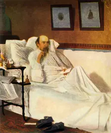 Portrait of Nekrasov 1877, (1965). Creator: Ivan Kramskoy