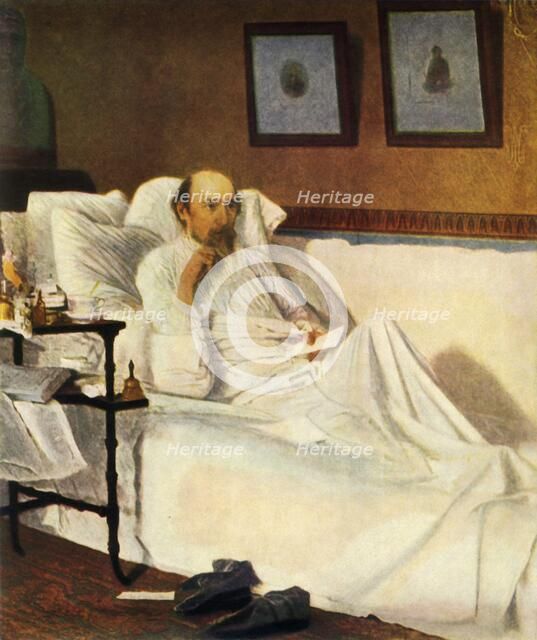 'Portrait of Nekrasov', 1877, (1965). Creator: Ivan Kramskoy.